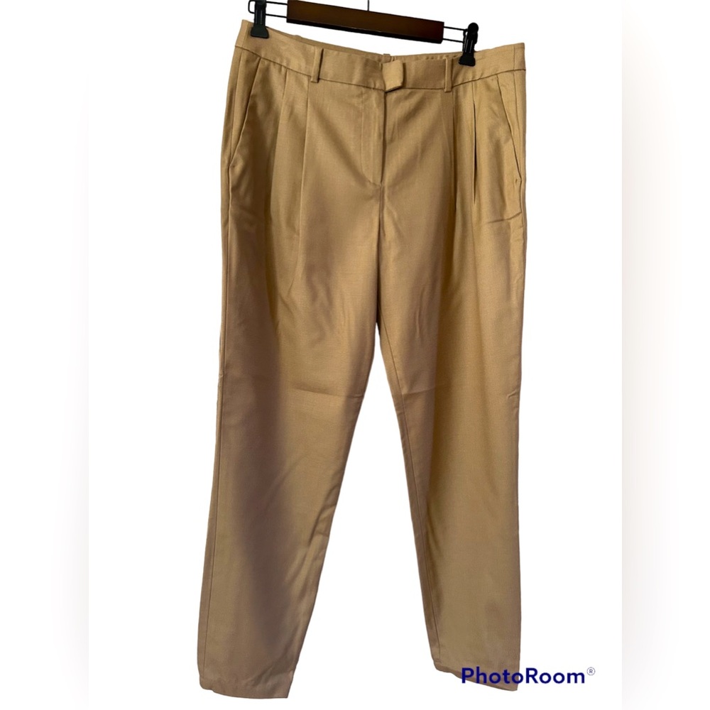 Micheal Kors Wool Blend Pleated Trousers in Tan. Women’s size 10